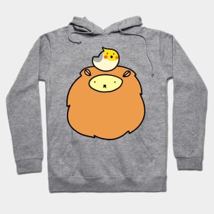 Lion Face and Little Cockatiel Hoodie